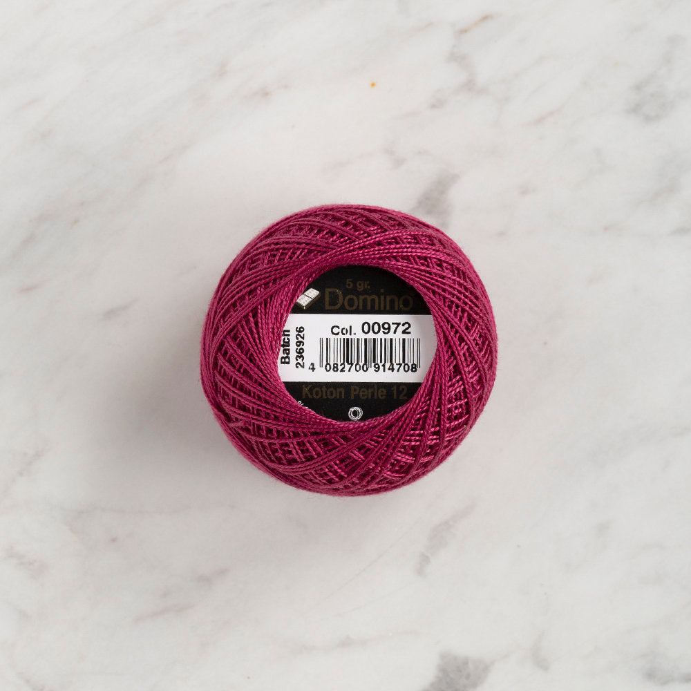 Domino Cotton Perle Size 12 Embroidery Thread (5 g), Plum - 4590012-972