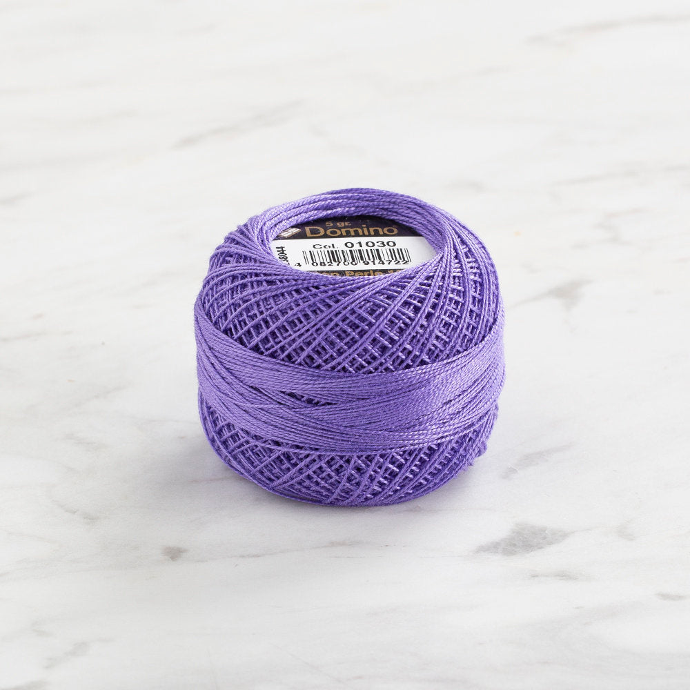 Domino Cotton Perle Size 12 Embroidery Thread (5 g), Dark Lilac - 4590012-1030