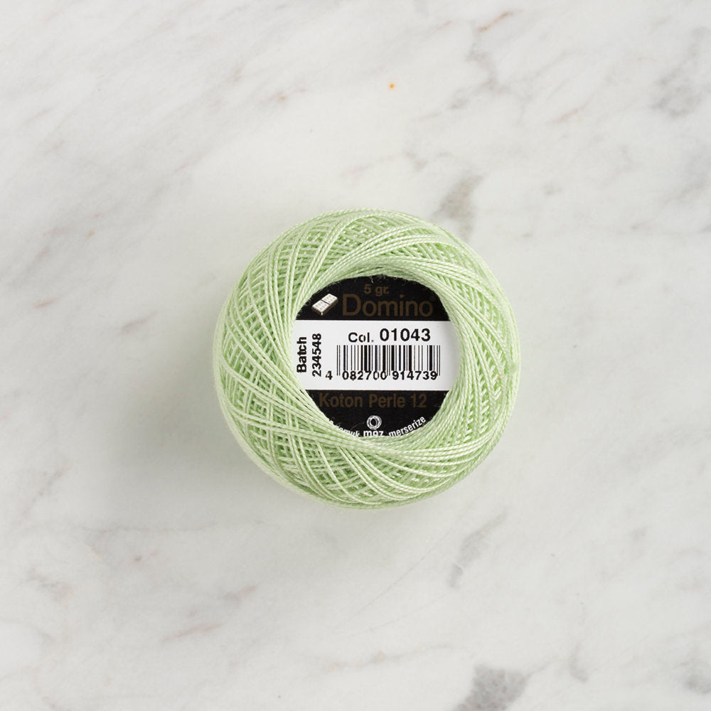 Domino Cotton Perle Size 12 Embroidery Thread (5 g), Light Green - 4590012-1043