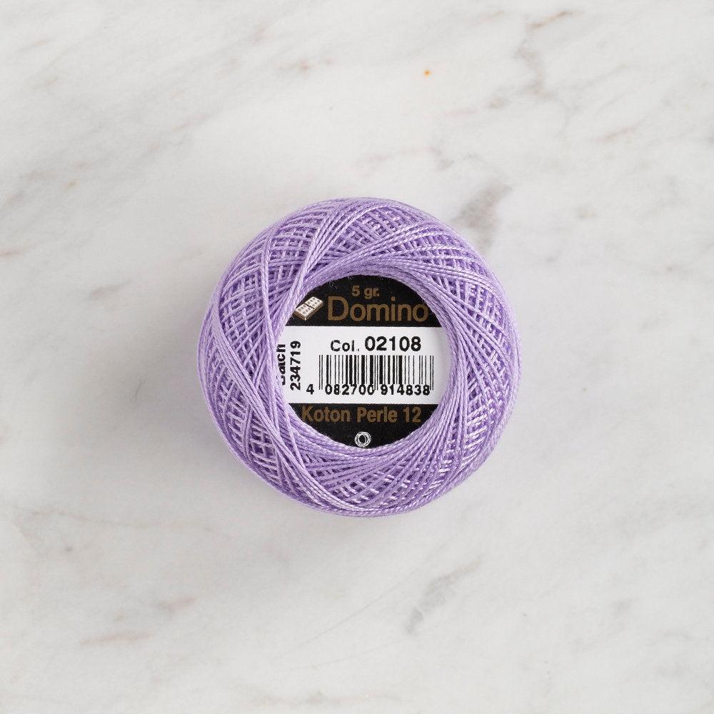 Domino Cotton Perle Size 12 Embroidery Thread (5 g), Lilac - 4590012-2108