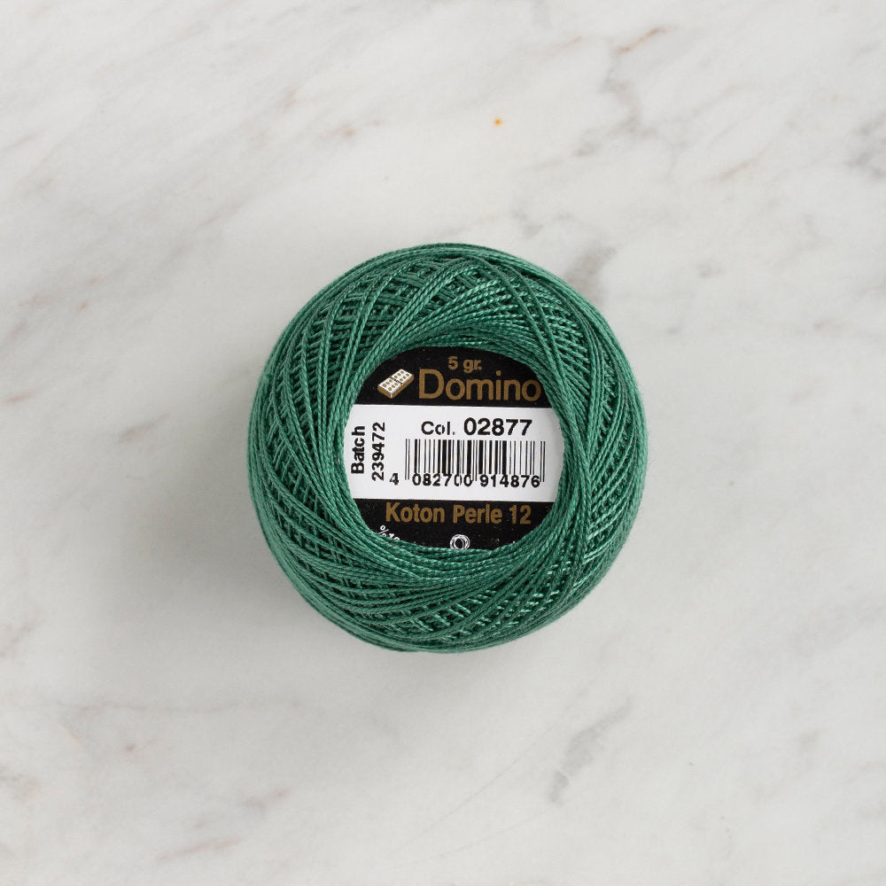 Domino Cotton Perle Size 12 Embroidery Thread (5 g), Green - 4590012-2877