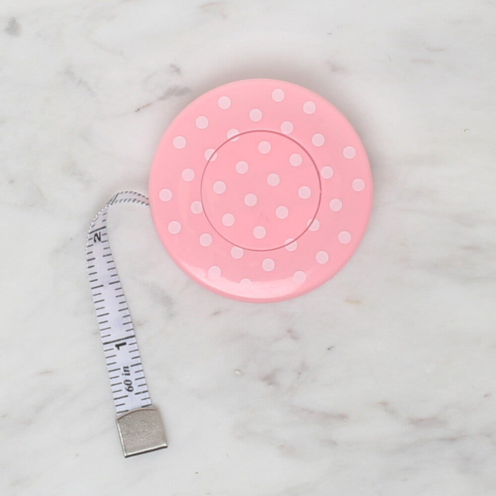 Loren Spotty Tape Measure, Pink