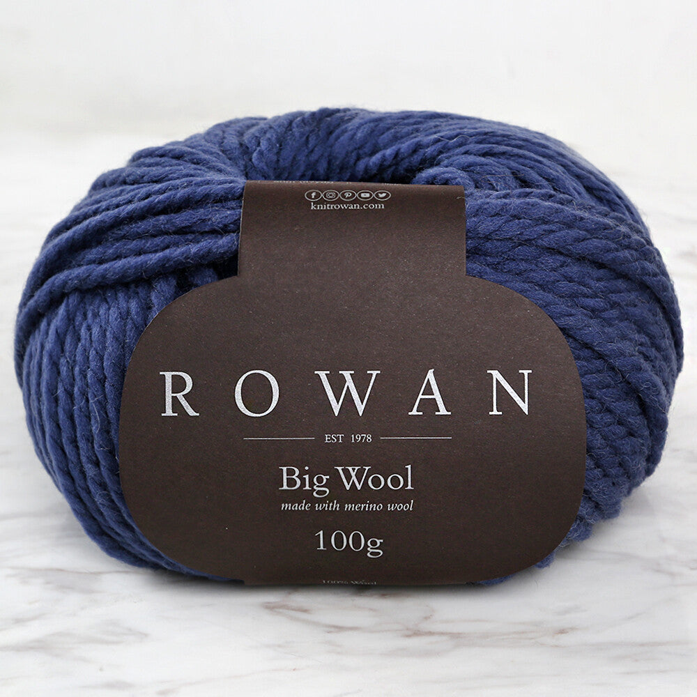 Rowan Big Wool Yarn, Navy Blue - 00026