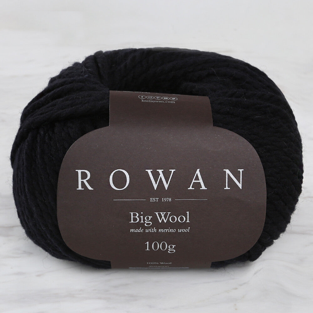 Rowan Big Wool Yarn, Black - 00008