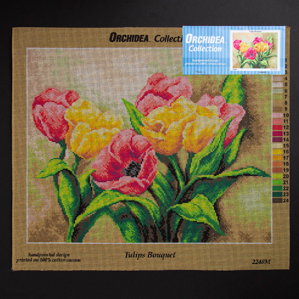 Orchidea 40x50cm Printed Gobelin, Tulips Bouquet - 2248M