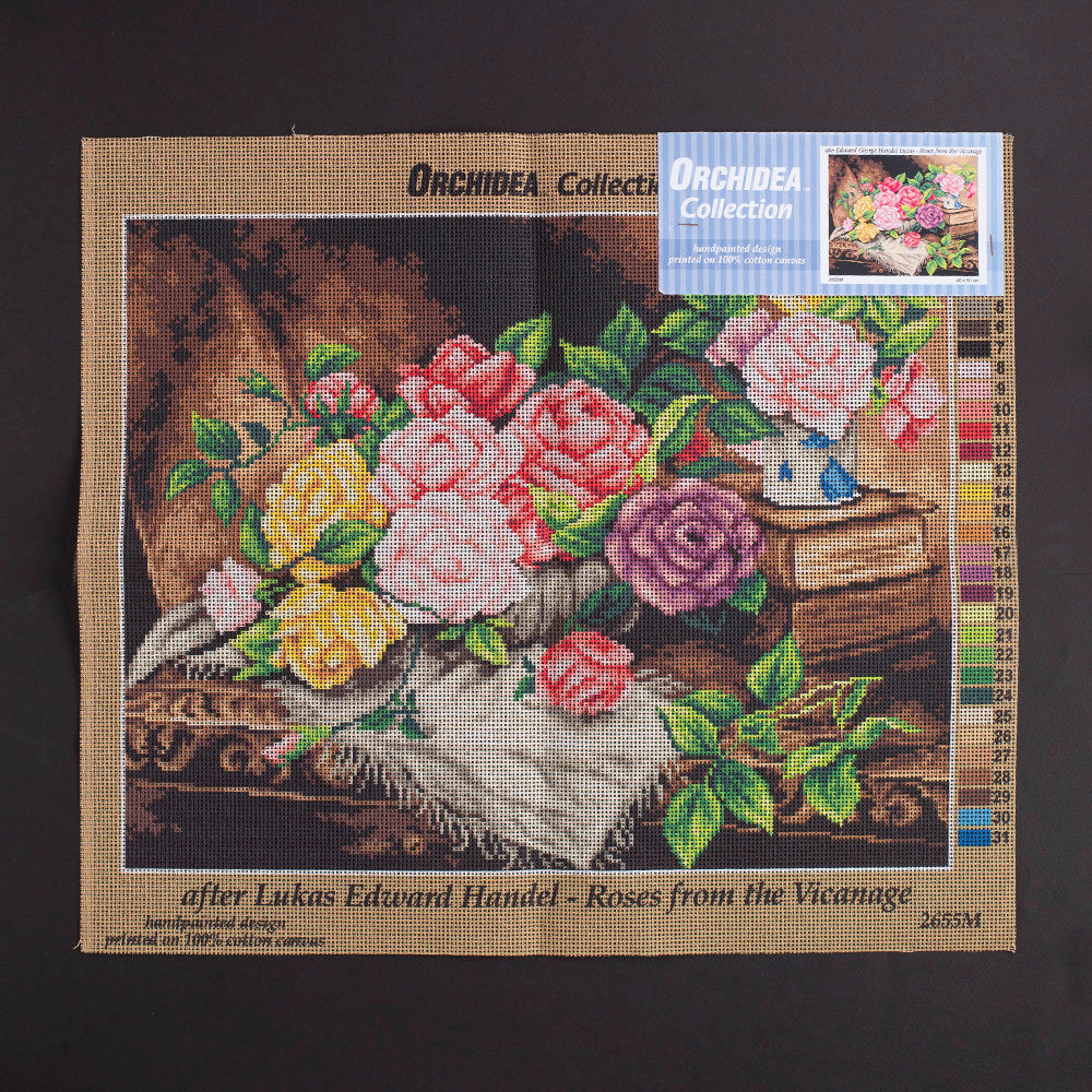Orchidea 40x50cm Printed Gobelin, Edward George Handel Lucas - Roses from the Vicarage - 2655M