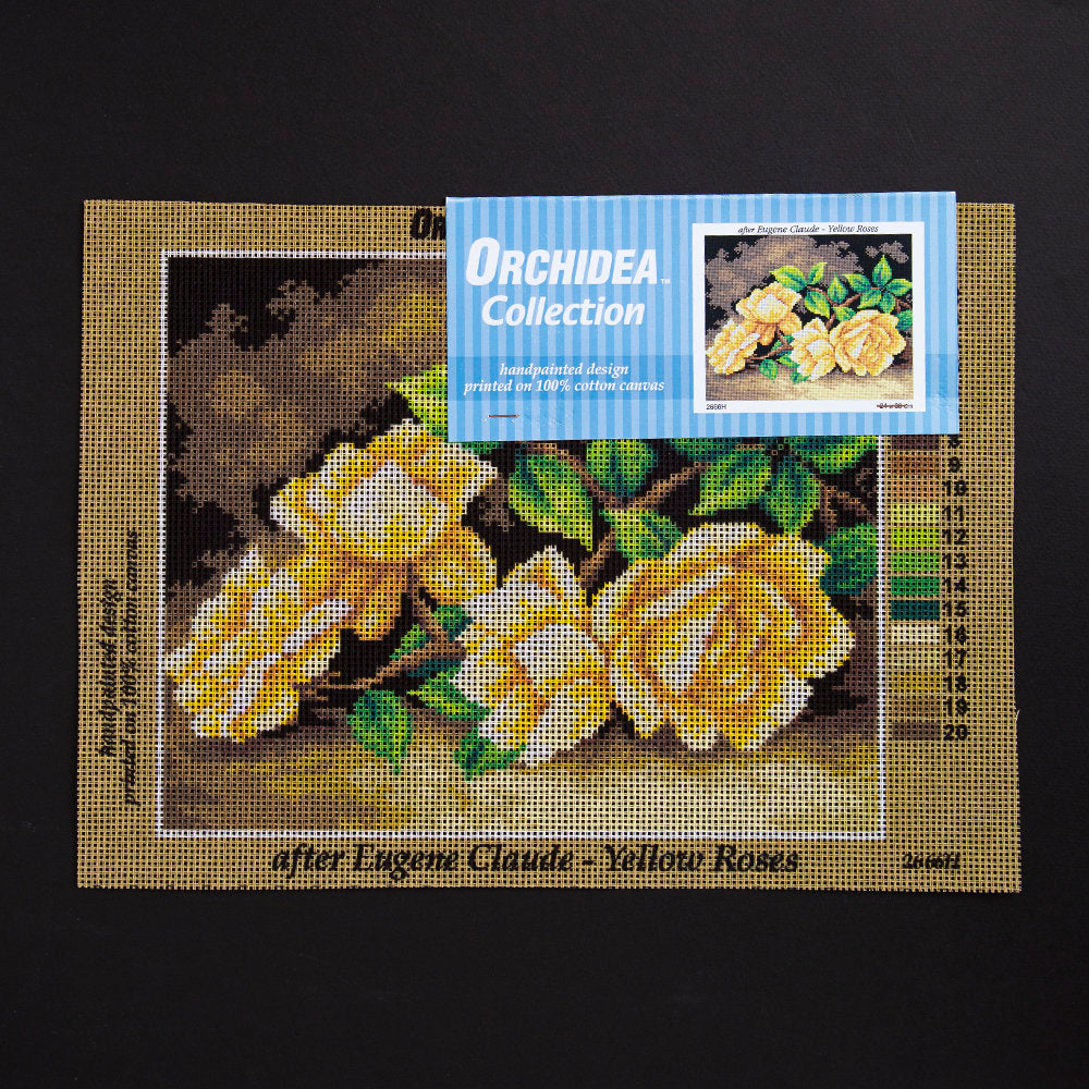 Orchidea 24x30cm Printed Gobelin, Eugene Claude - Yellow Roses - 2666H