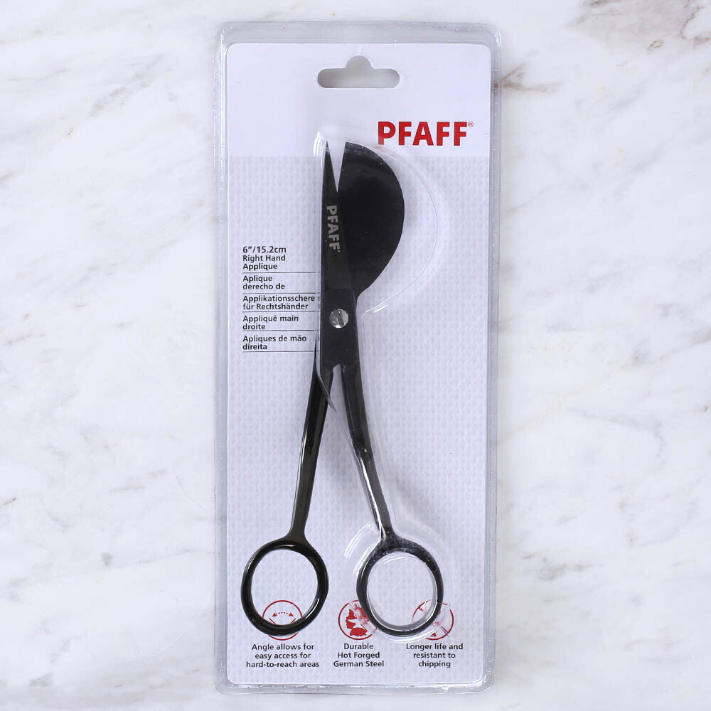 PFAFF Right Hand Applique Scissors 6 inch - Black