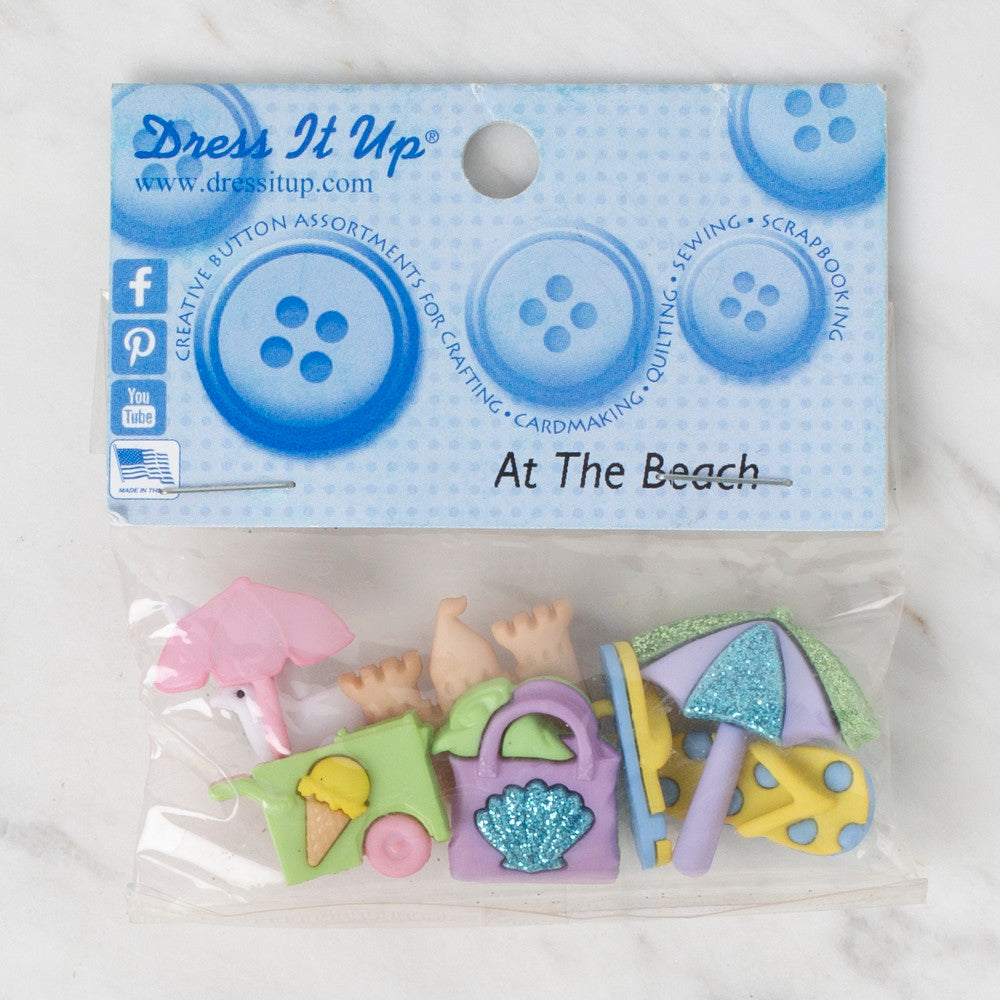 Dress It Up Creative Button Assortment, At The Beach