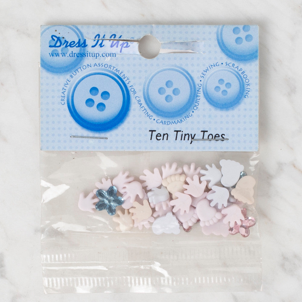 Dress It Up Creative Button Assortment, Ten Tiny Toes