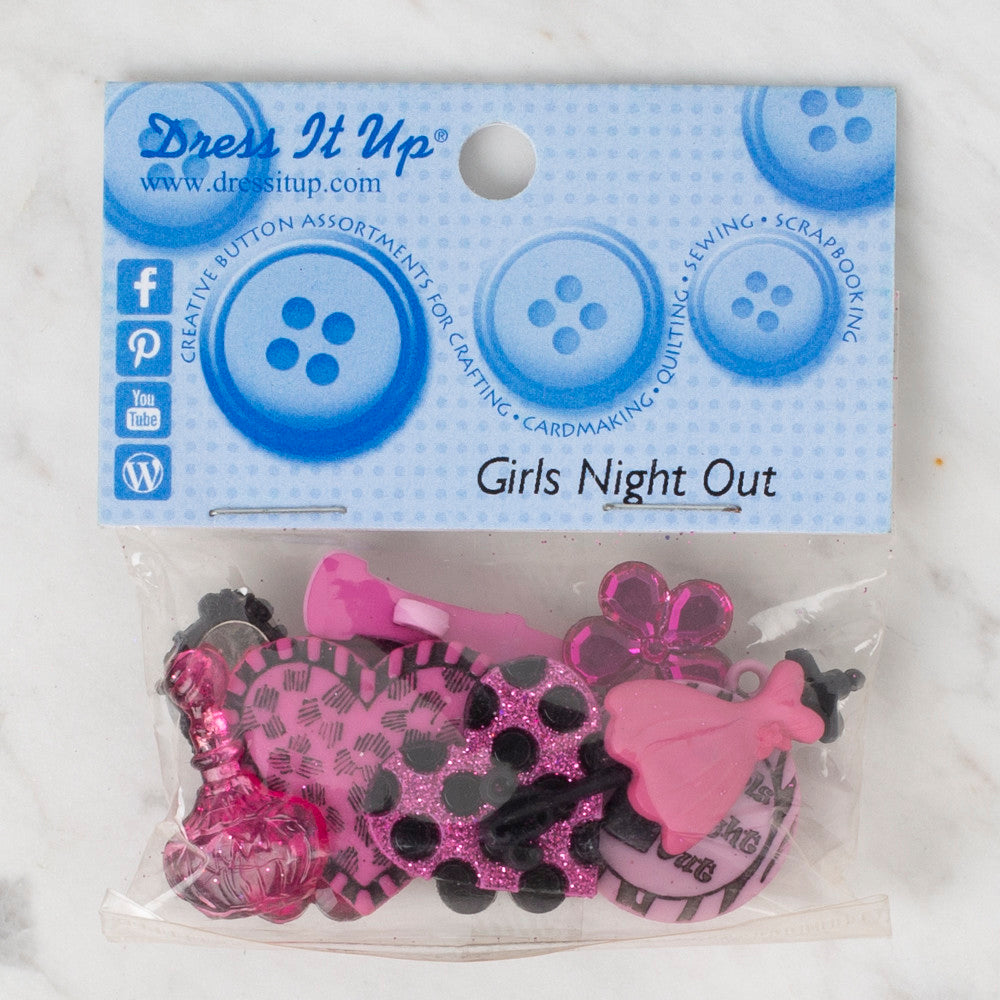 Dress It Up Creative Button Assortment, Grils Night Out