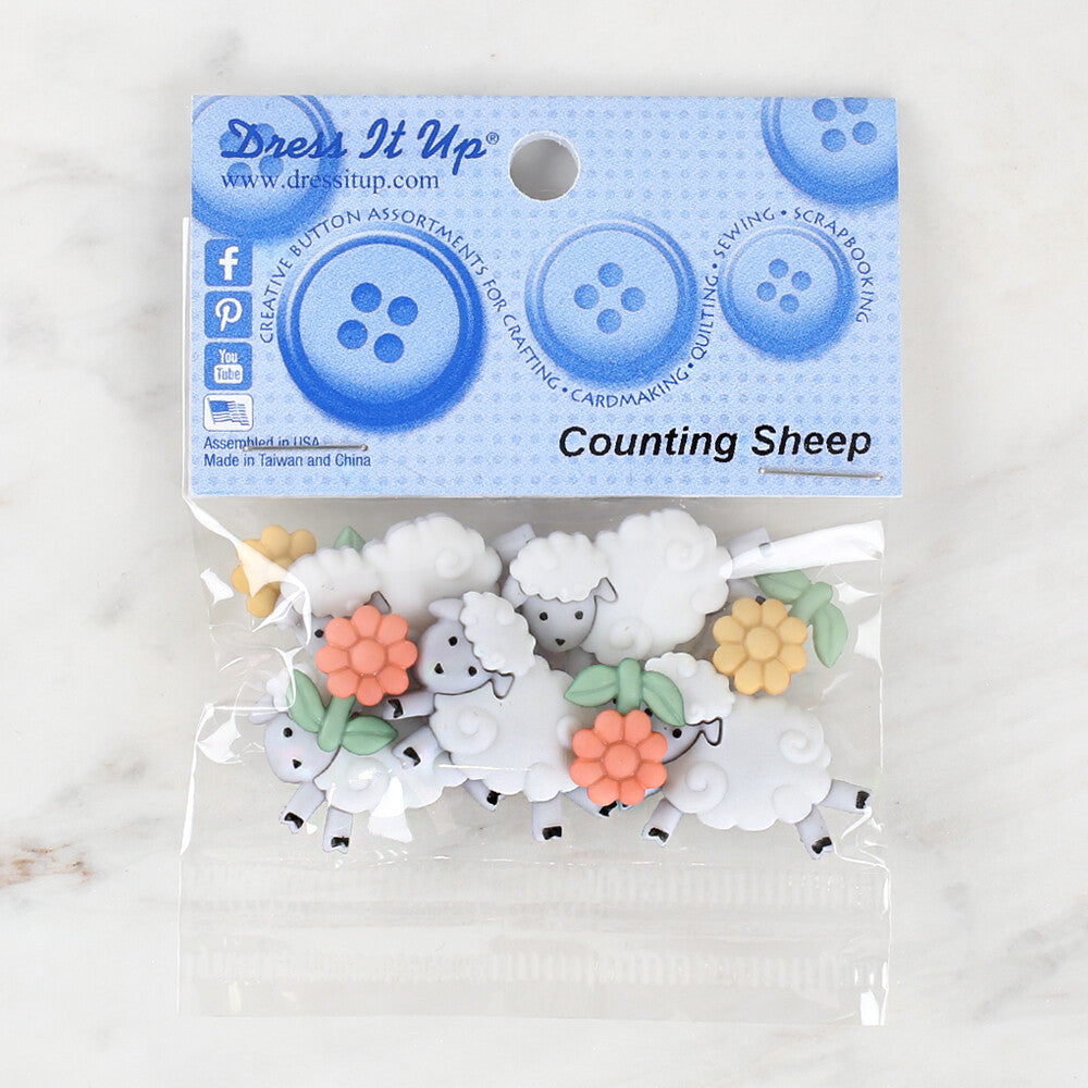 Dress It Up Creative Button Assortment, Counting Sheep - 5798