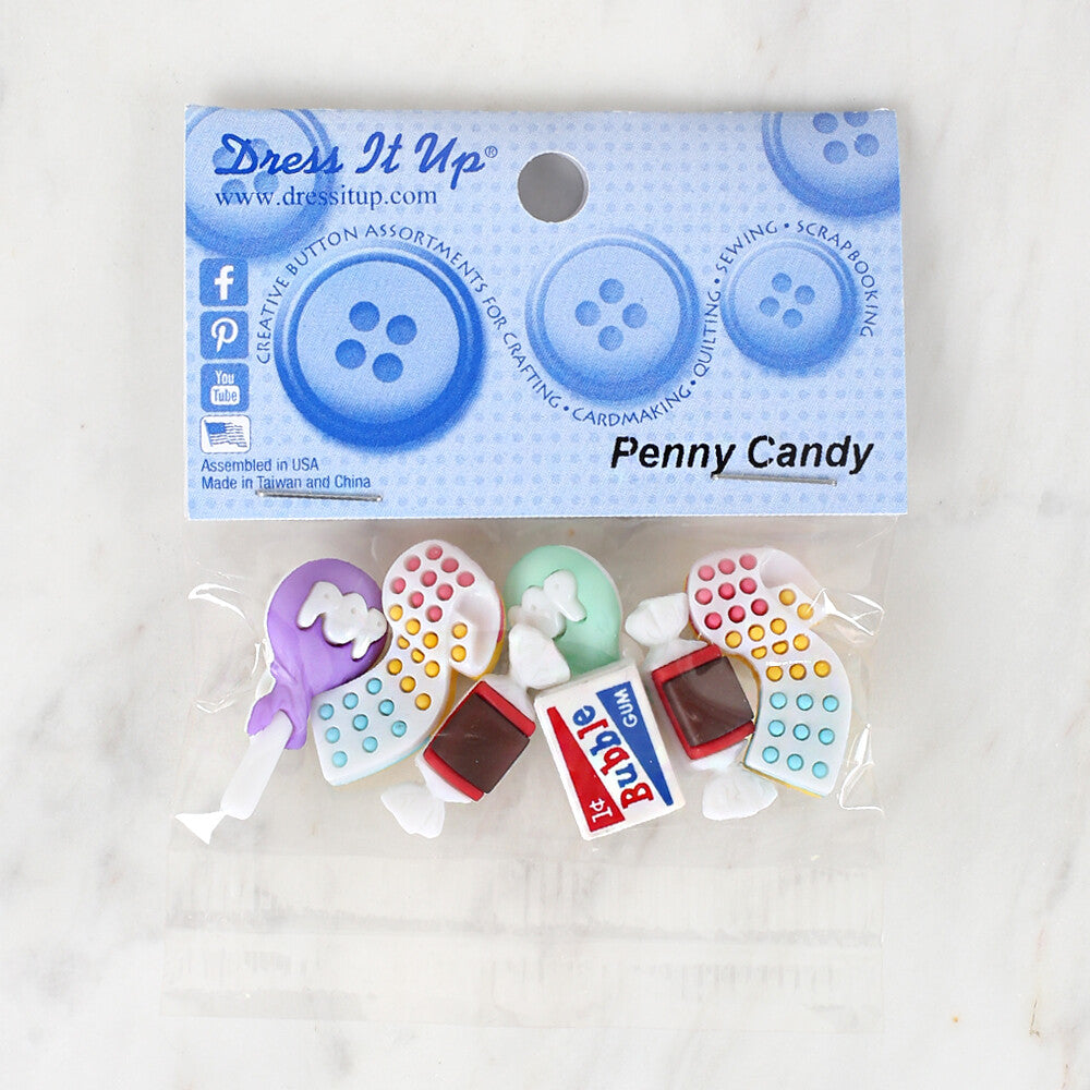 Dress It Up Creative Button Assortment, Penny Candy - 6950