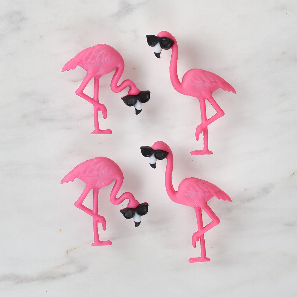 Dress It Up Creative Button Assortment, Fabulous Flamingos - 11391