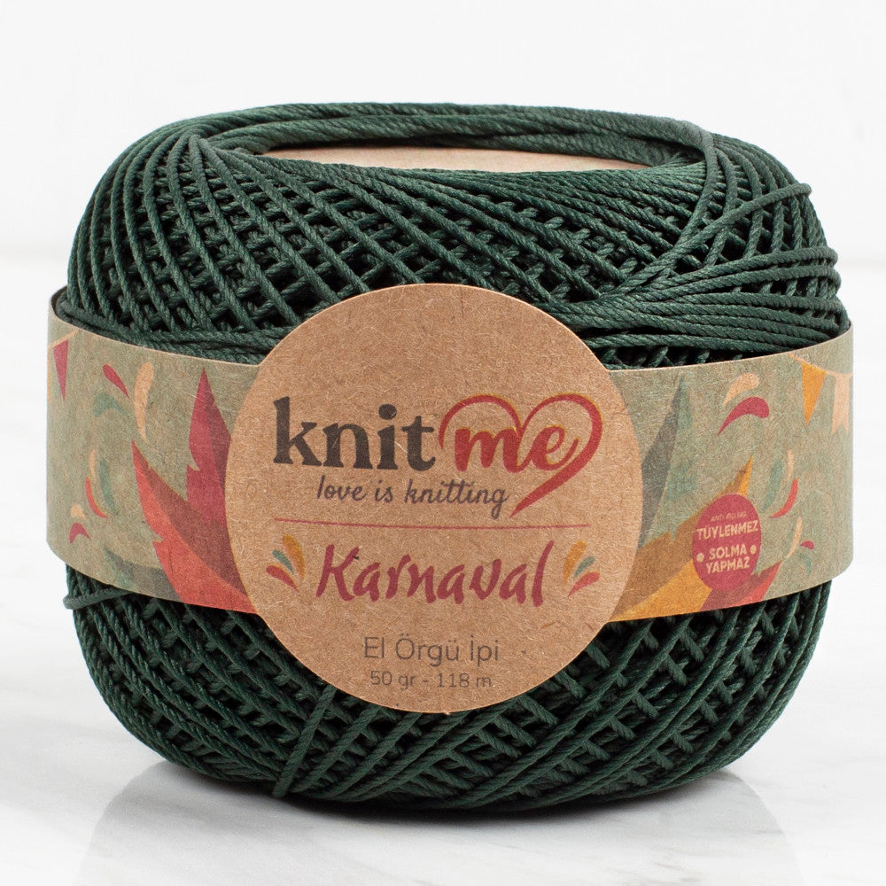 Knit Me Karnaval Knitting Yarn, Dark Green - 00063