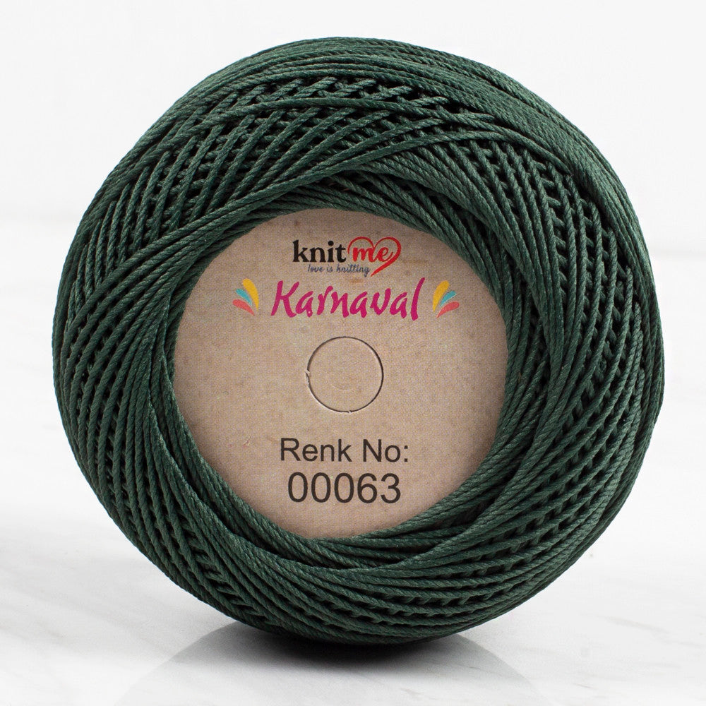 Knit Me Karnaval Knitting Yarn, Dark Green - 00063