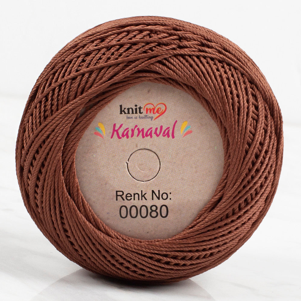 Knit Me Karnaval Knitting Yarn, Dark Brown - 00080