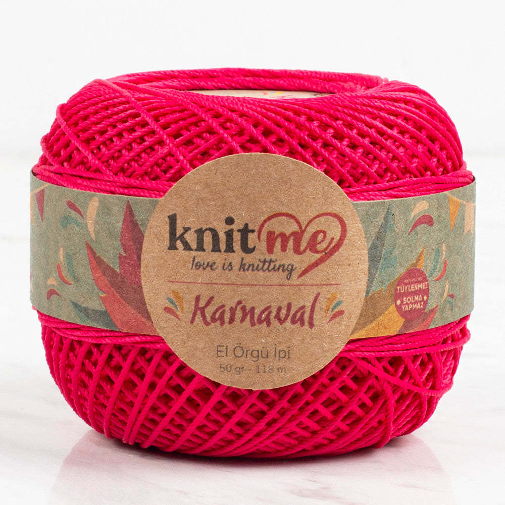 Knit Me Karnaval Knitting Yarn, Fuchsia - 01770
