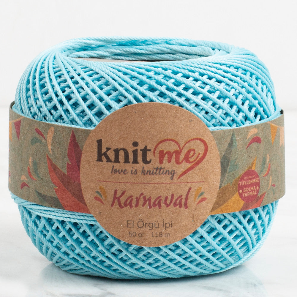 Knit Me Karnaval Knitting Yarn, Cyan - 01831