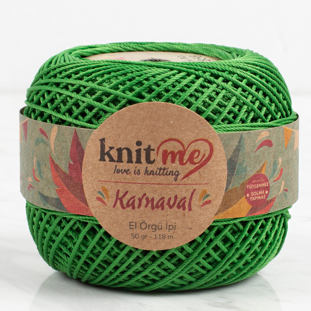 Knit Me Karnaval Knitting Yarn, Green - 01856