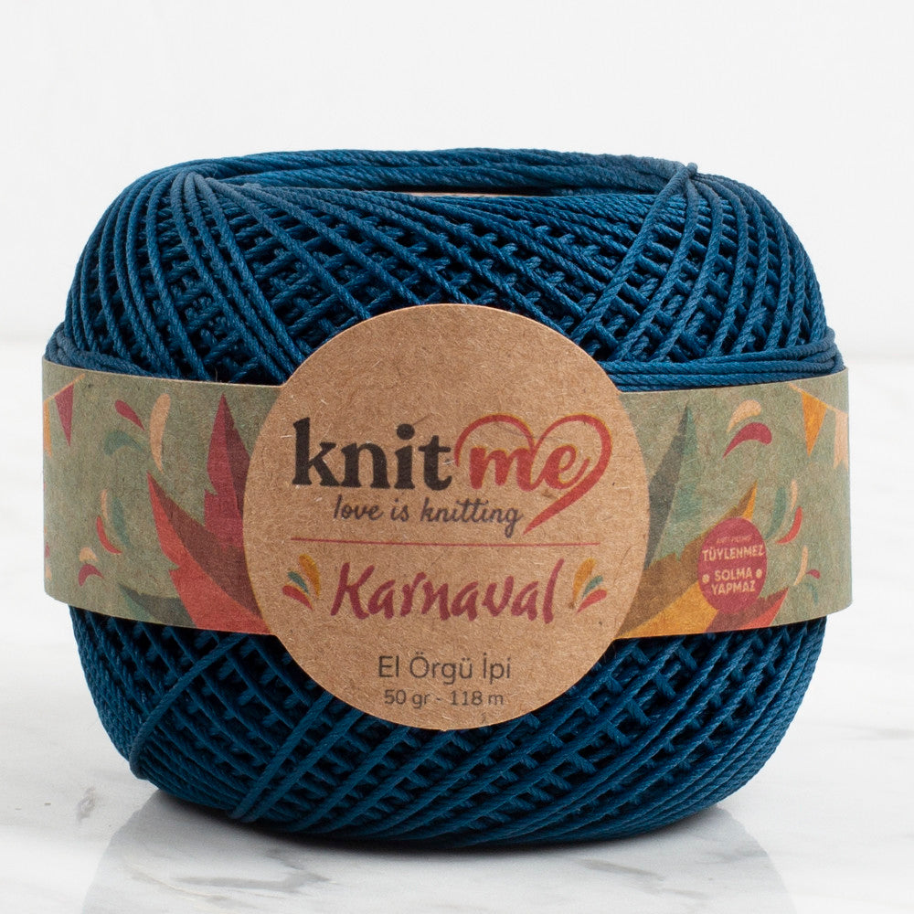 Knit Me Karnaval Knitting Yarn, Petrol Blue- 03273