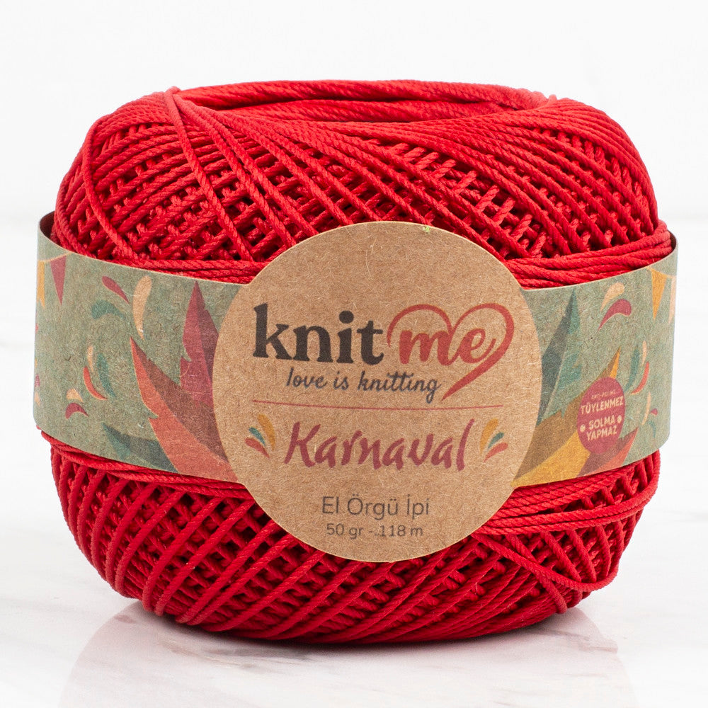 Knit Me Karnaval Knitting Yarn, Dark Red - 4015