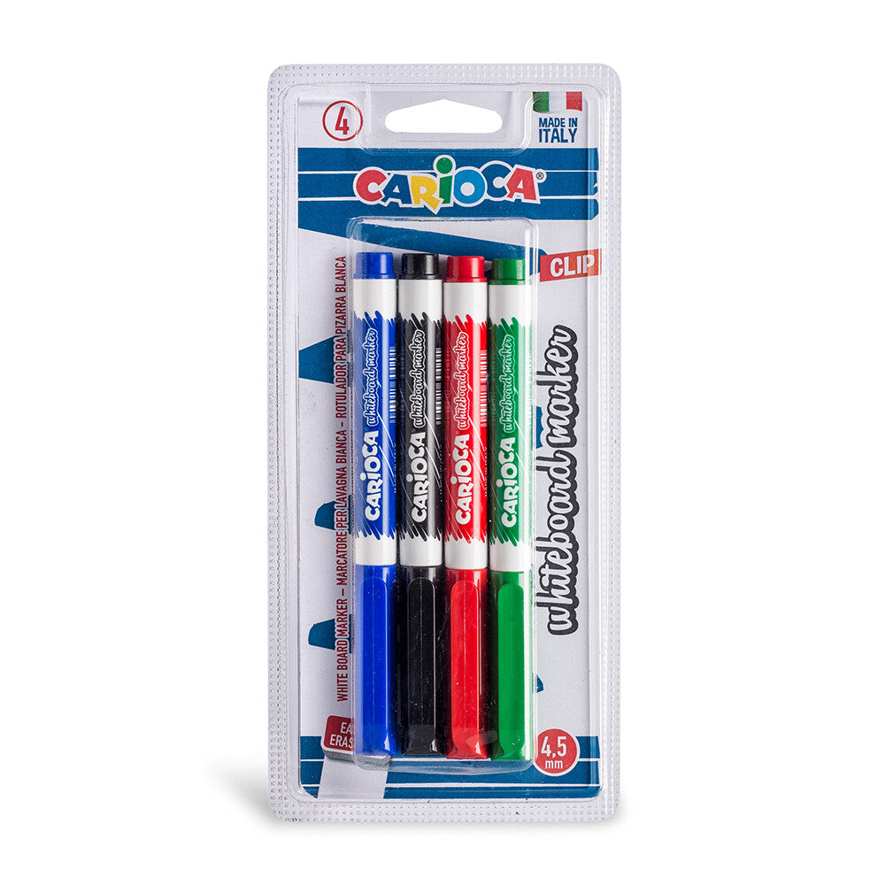 Carioca 4 Colors 4.5mm Whiteboard Markers - 42878