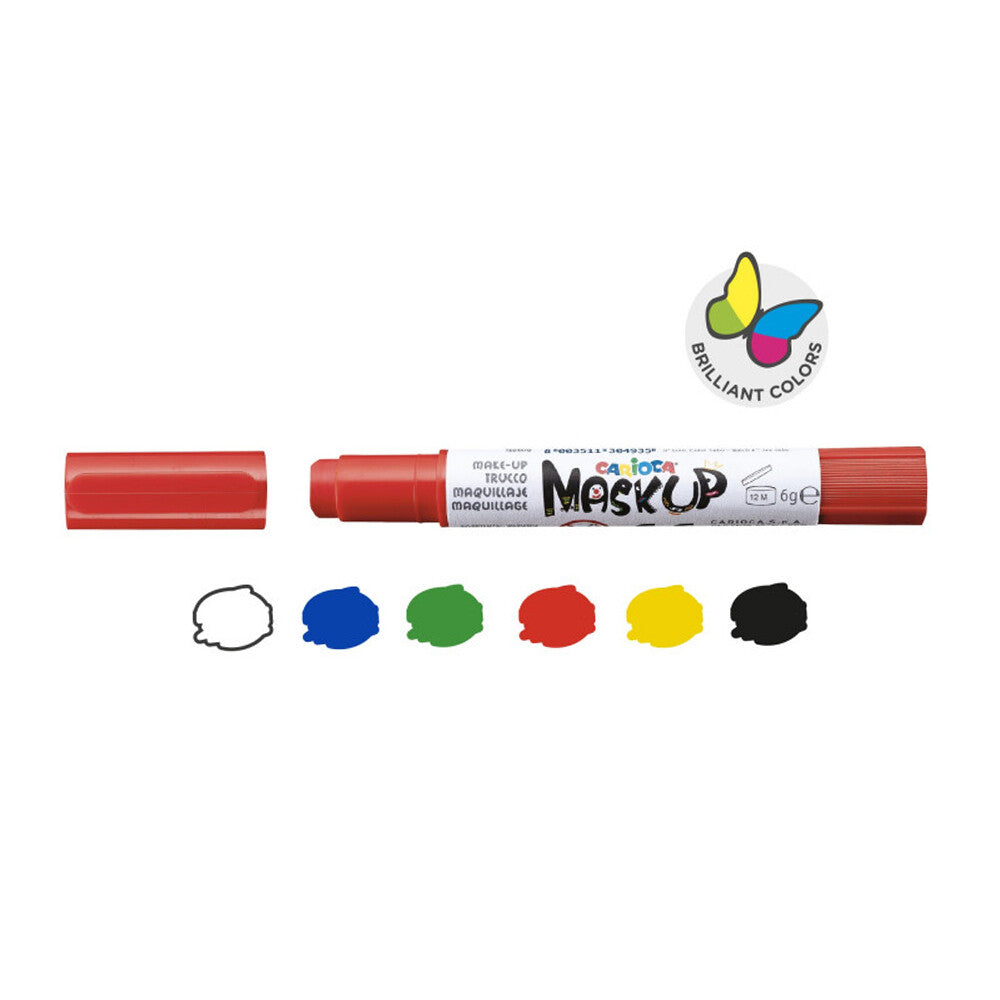 Carioca Maskup 6 Colors Make-up Paint 6gr - 43052