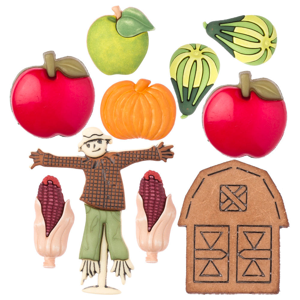 Buttons & Galore Decorative Baby Button, Autumn Harvest