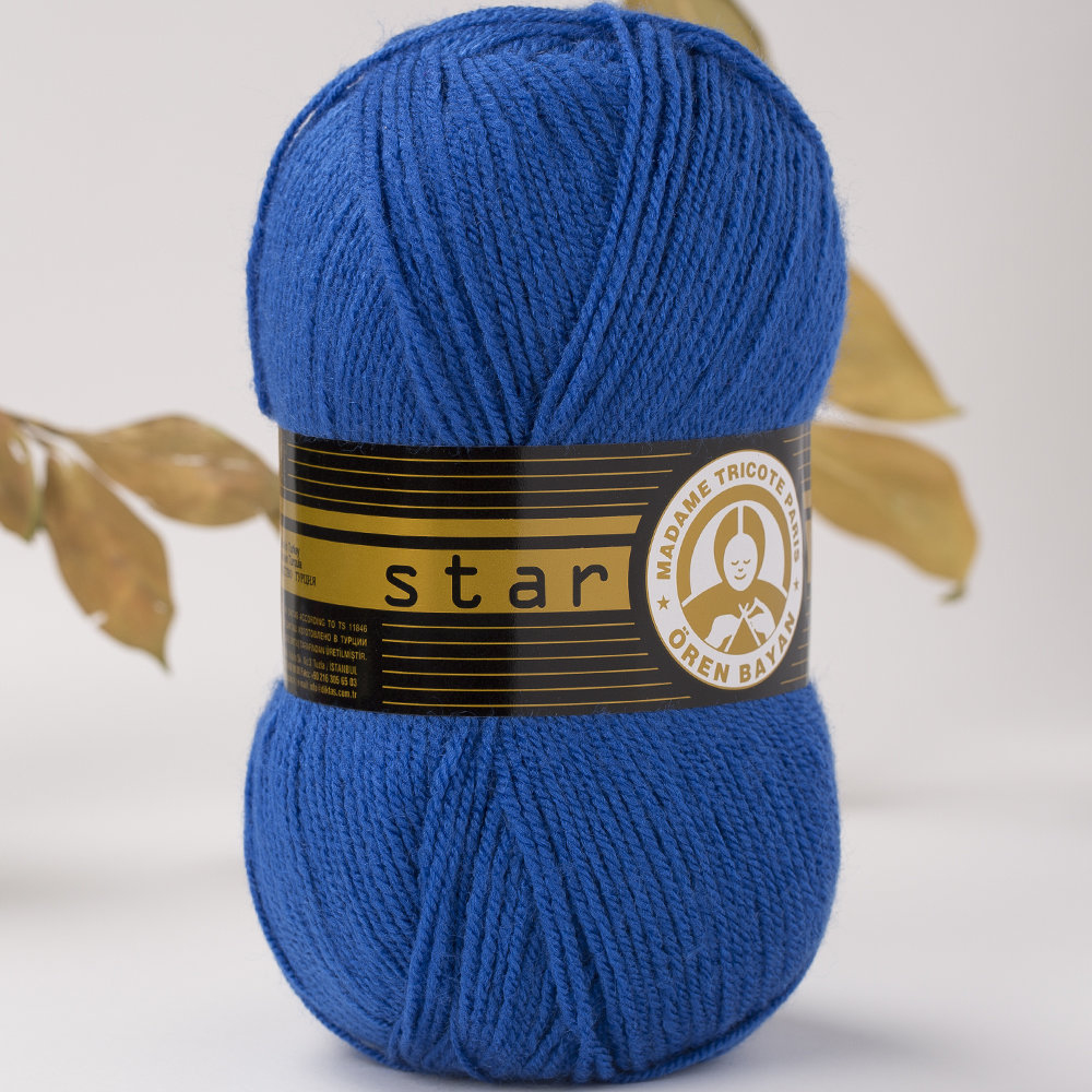 Madame Tricote Paris Star Knitting Yarn, Saks Blue - 16-1754