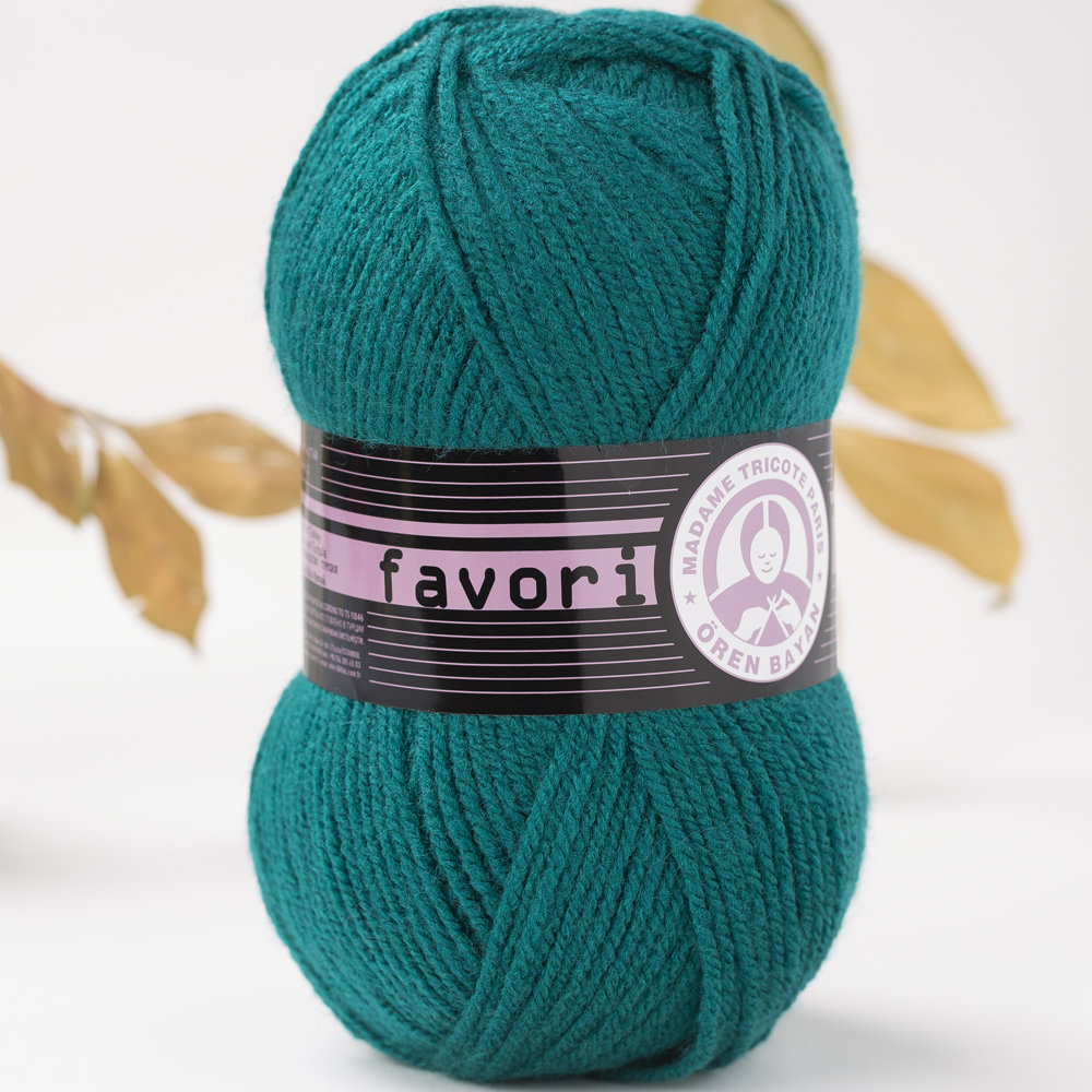 Madame Tricote Paris Favori Knitting Yarn, Petrol Green - 105-1768