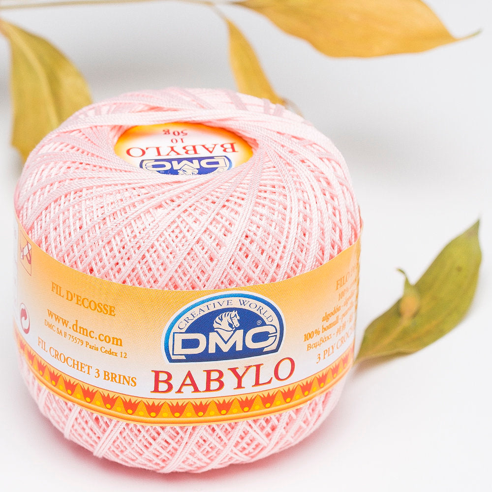 DMC Babylo 50gr Cotton Crochet Thread No:10, Pinkish White - 818