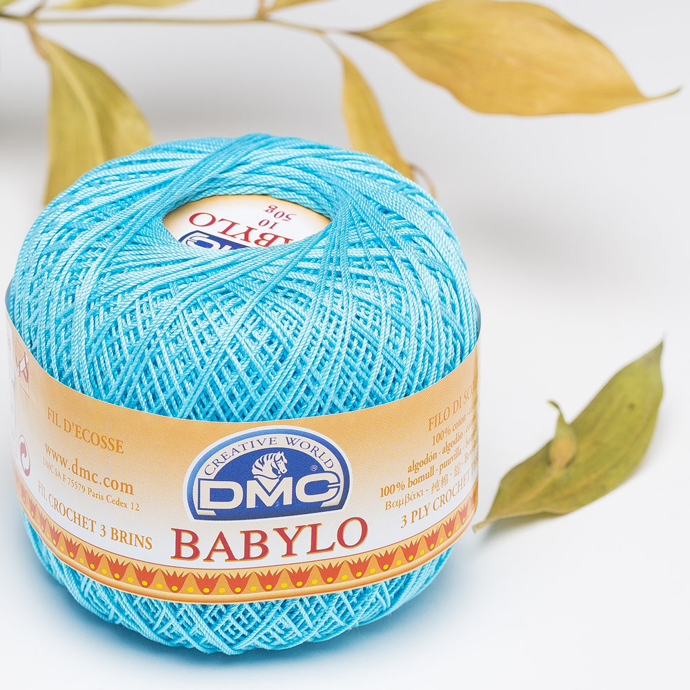 DMC Babylo 50gr Cotton Crochet Thread No:10, Turqoise - 3846