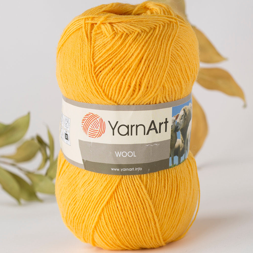 YarnArt Wool Yarn, Yellow - 9680