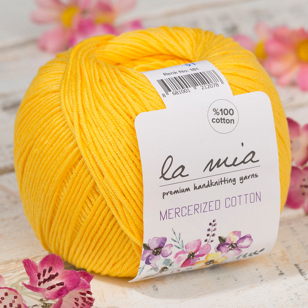 La Mia Mercerized Cotton Yarn, Mustard - 181