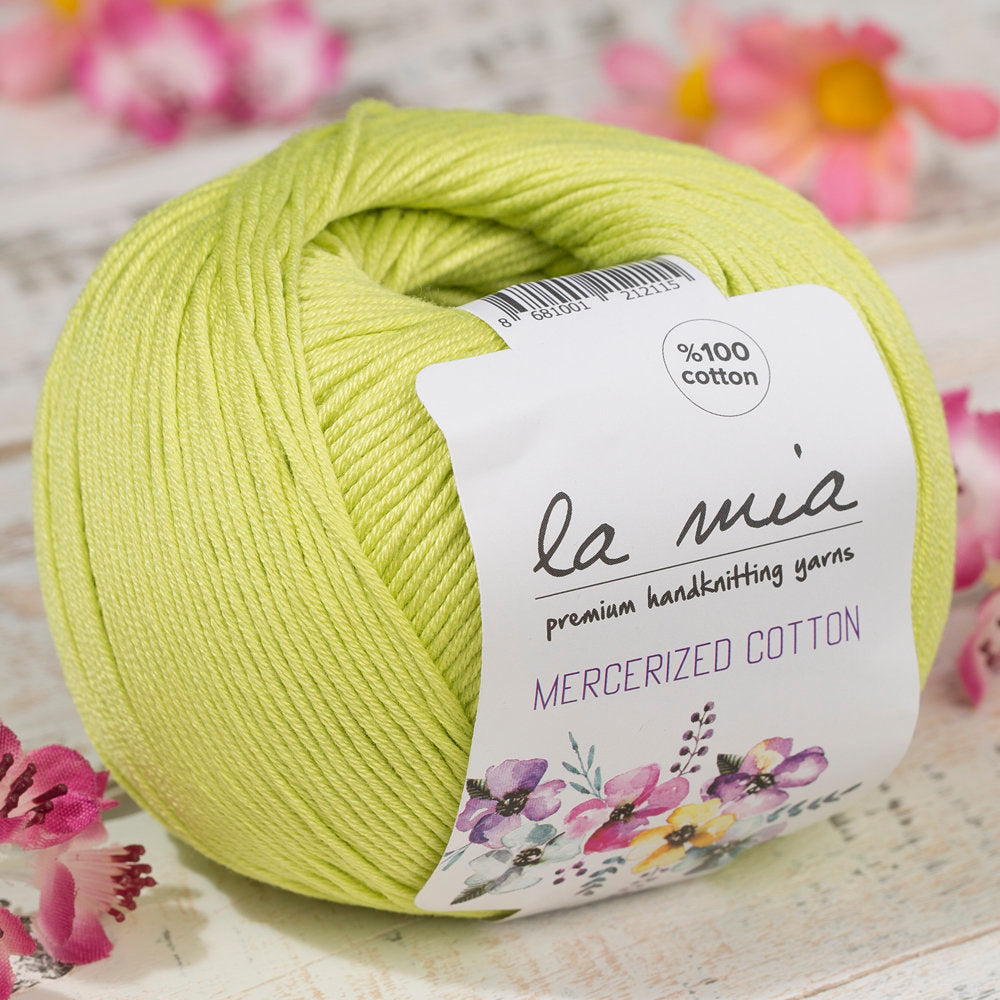 La Mia Mercerized Cotton Yarn, Green - 150