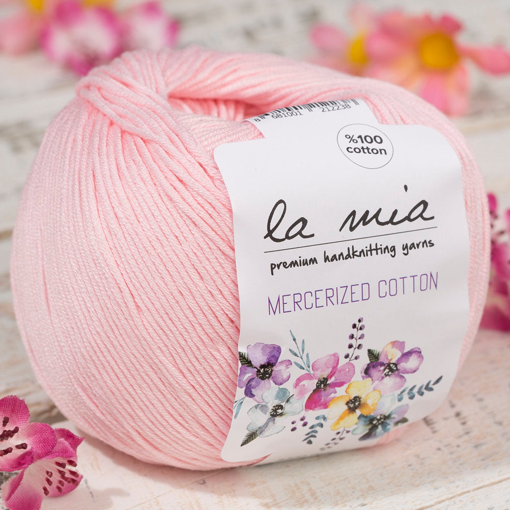 La Mia Mercerized Cotton Yarn, Light Pink - 4
