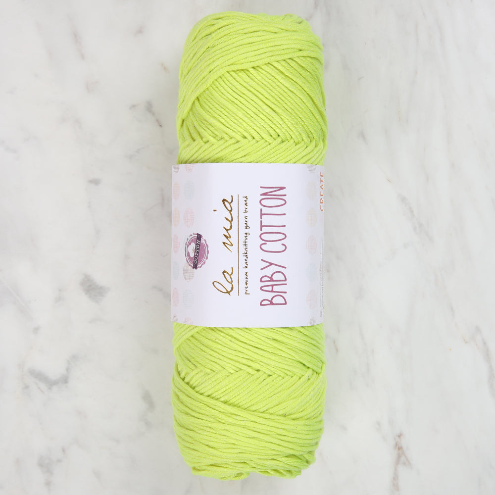 La Mia Baby Cotton Yarn, Phosphorous Green - L045