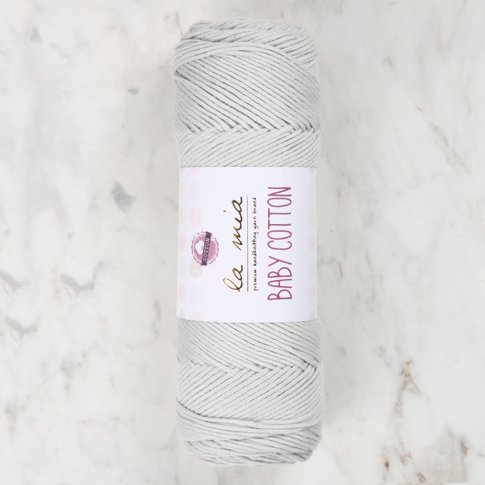 La Mia Baby Cotton Yarn, Light Grey - L047