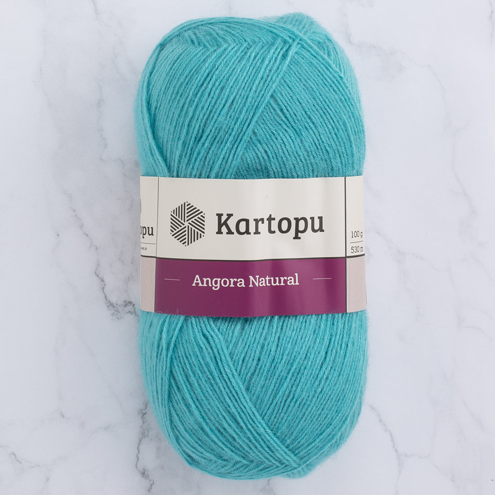 Kartopu Angora Natural Knitting Yarn, Turquoise - K1512