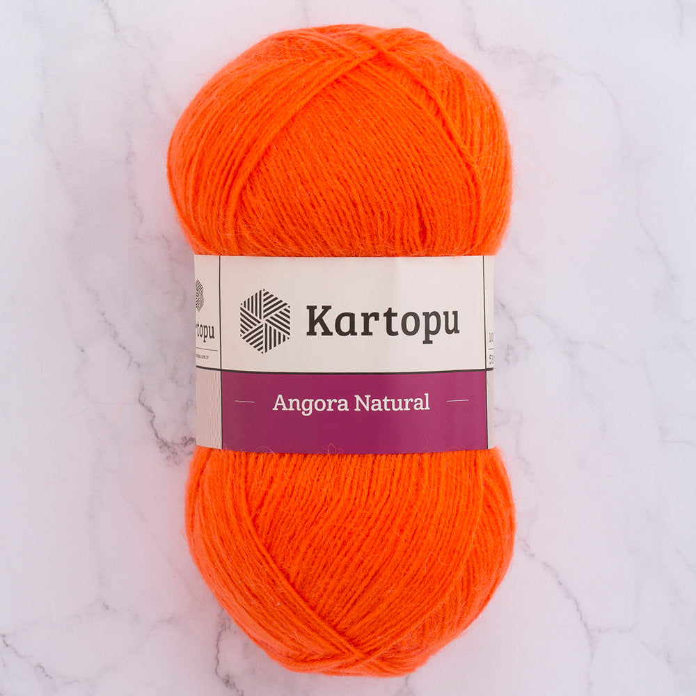Kartopu Angora Natural Knitting Yarn, Orange - K1211