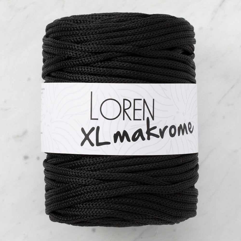 Loren XL Makrome Cord, Black - R004