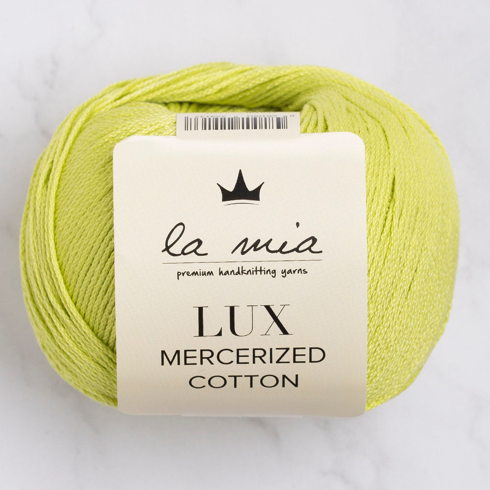La Mia Lux Mercerized Cotton Yarn, Yellow Green - 150
