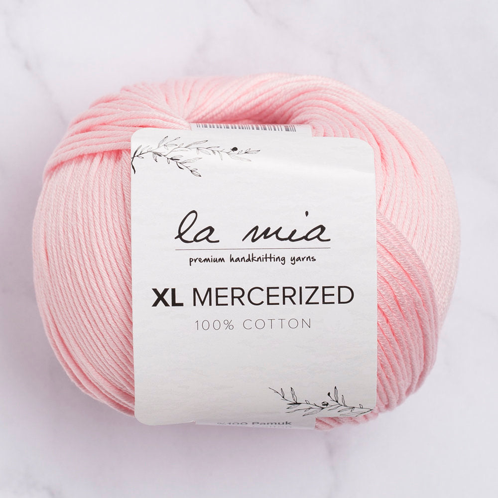 La Mia XL Mercerized Cotton Yarn, Pink - 4