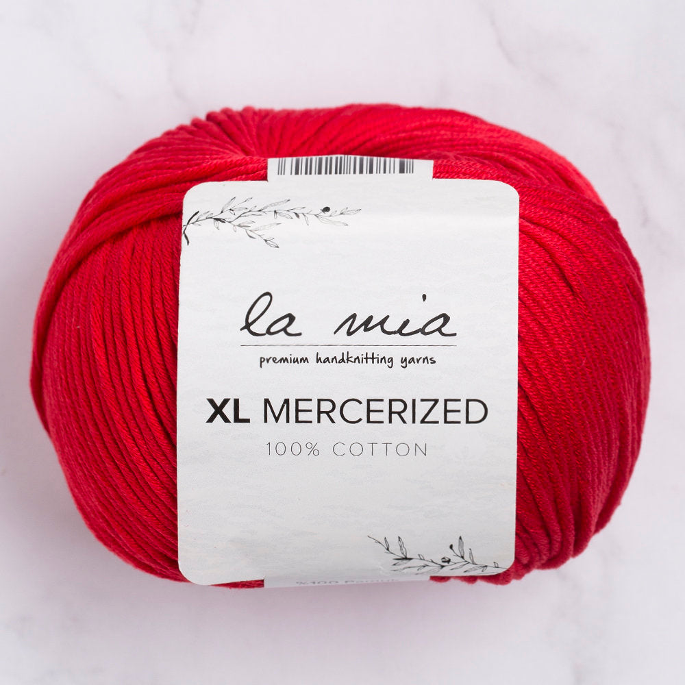 La Mia XL Mercerized Cotton Yarn, Red - 19