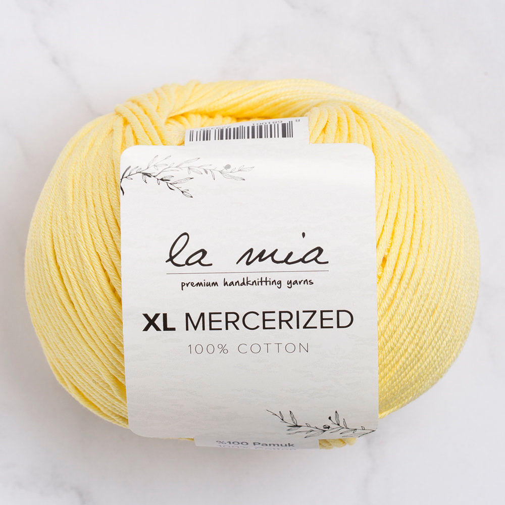 La Mia XL Mercerized Cotton Yarn, Yellow - 177