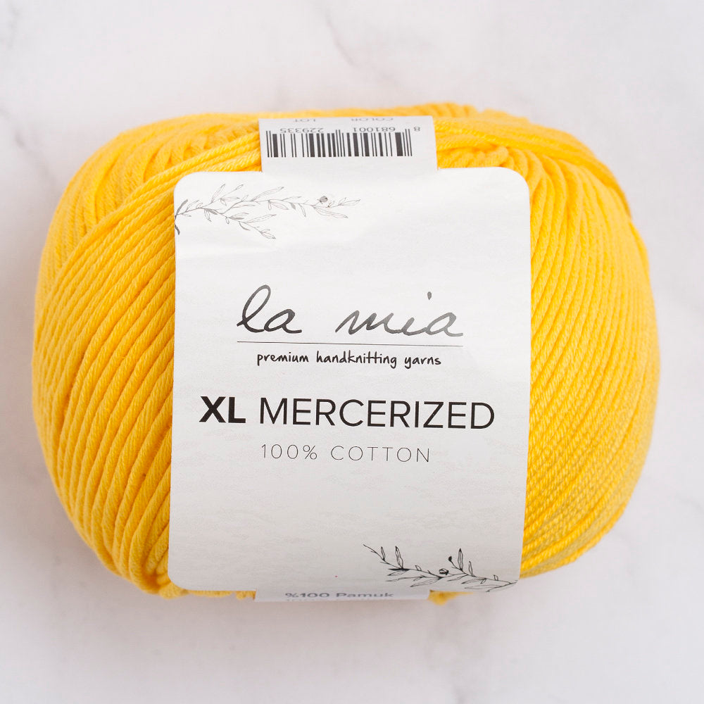 La Mia XL Mercerized Cotton Yarn, Dark Yellow - 181