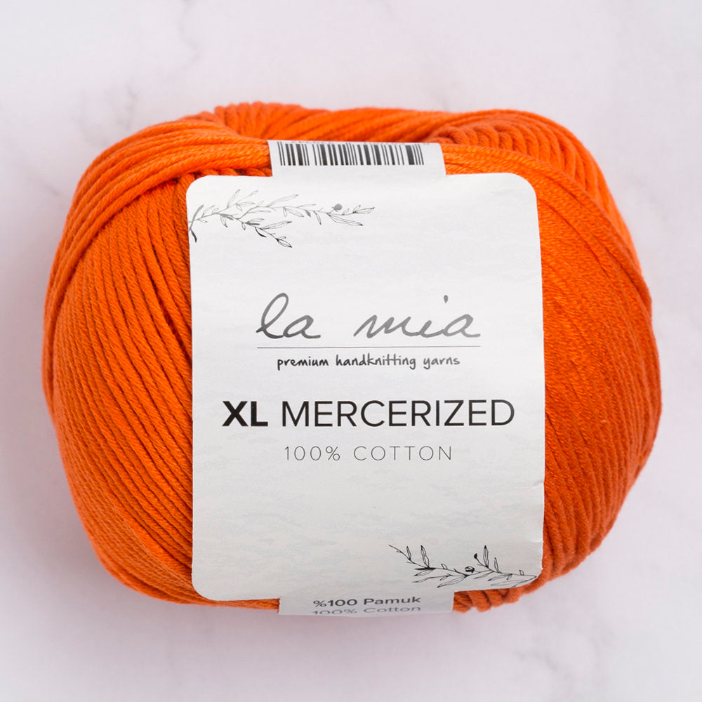 La Mia XL Mercerized Cotton Yarn, Orange - 194