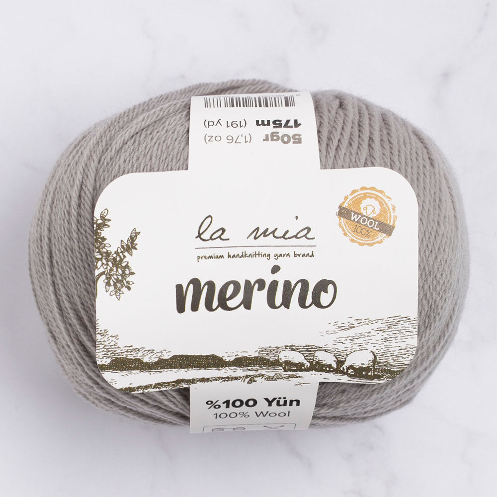 La Mia Merino Yarn, Grey - L031