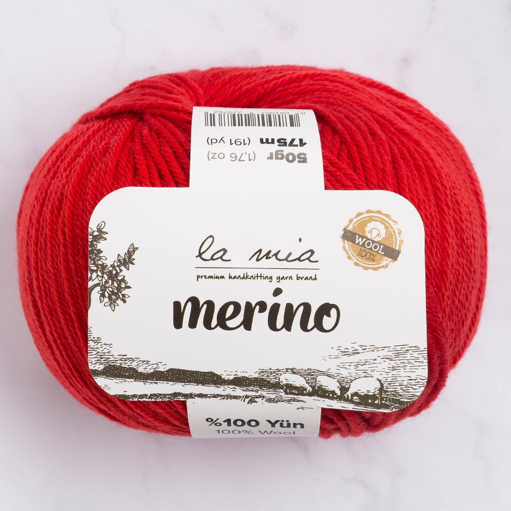 La Mia Merino Yarn, Red - L092